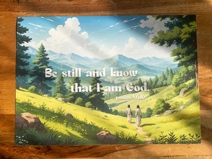 Be still and know that I am God - A3 poster